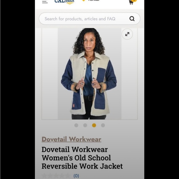 Dovetail Workwear Reversible Sherpa Plaid Jacket NWT - Picture 2 of 2